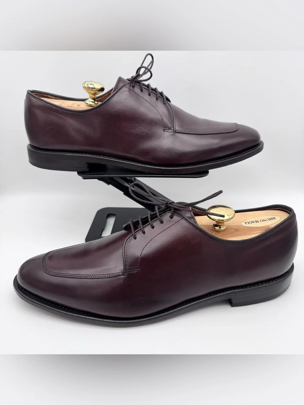 Allen Edmonds Delray Dark Brown Leather Split Toe Oxford Dress Shoes Men's 10.5C